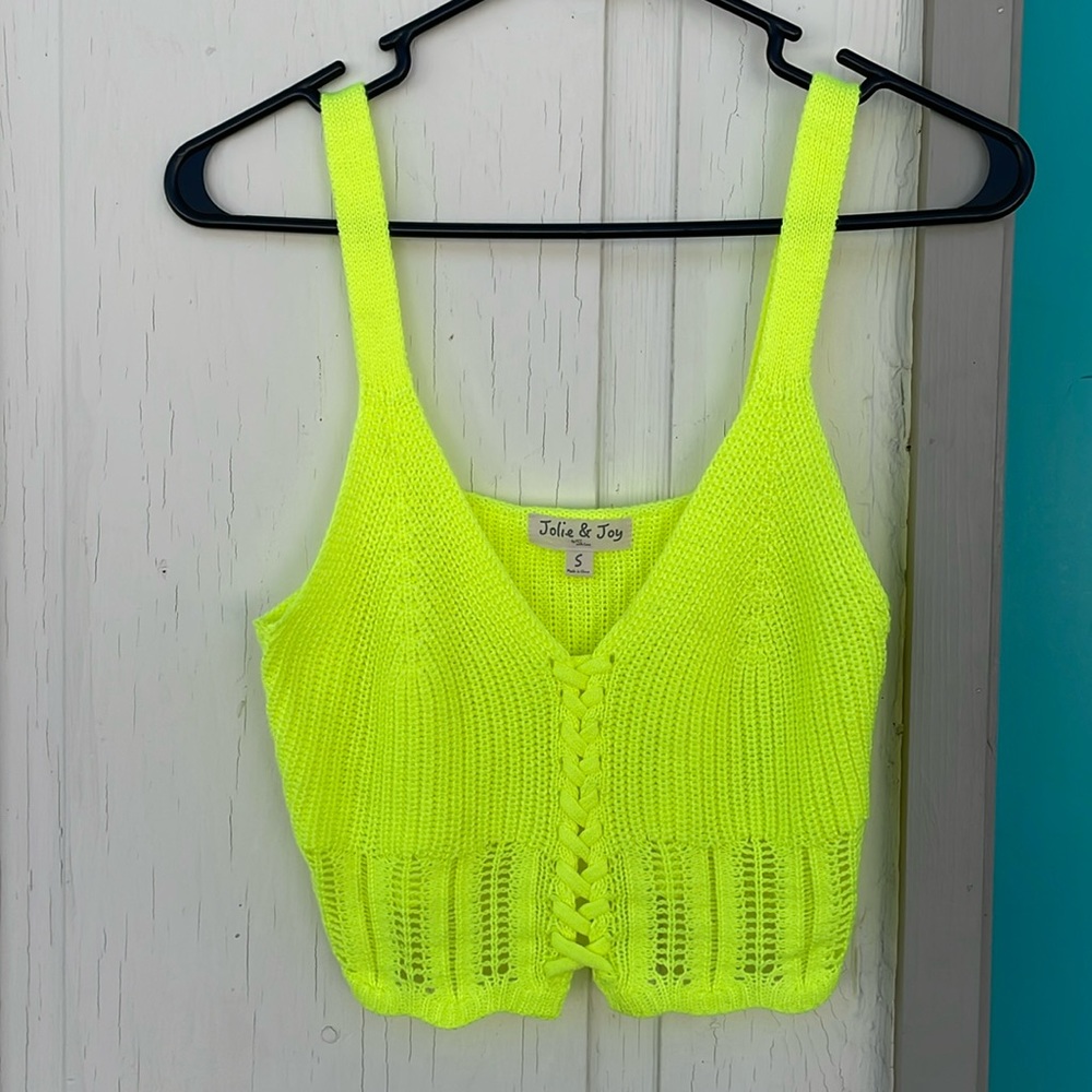 ☮️ Yellow Knitted Festival Top - S